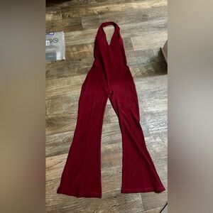 Elegant Burgundy Jumpsuit